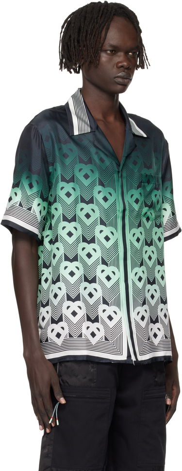 Риза Casablanca Cuban Collar Short Sleeve Shirt Зелено | MPF25-SH-003-04, 3