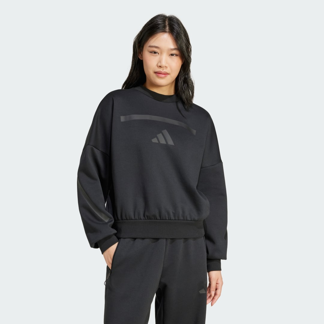 Суитчър adidas Performance Z.N.E. Sweatshirt Черно | JE7855, 0
