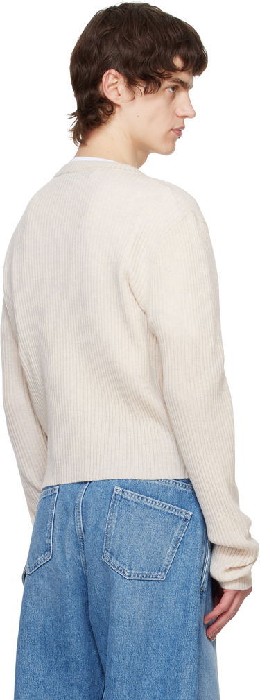 Пуловер JW Anderson JW Anderson Cropped Button Trim Sweater Бежово | KW1324-YN0411, 2