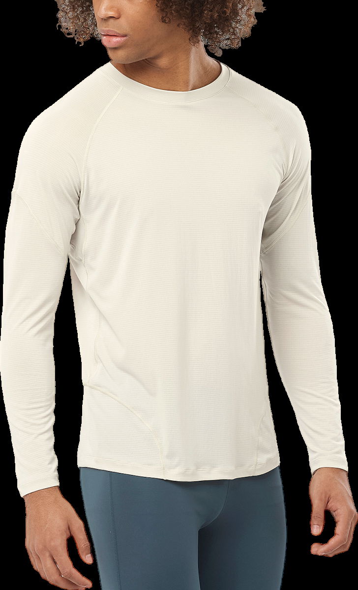 Тениска Salomon CROSS RUN Long Sleeve Tee Бежово | lc2265200