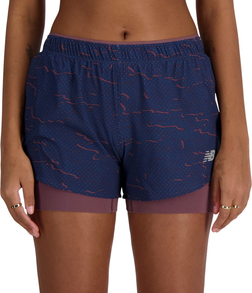 Къси панталони New Balance RC Printed 2-in-1 Short 3" Тъмно синьо | ws41203-nml