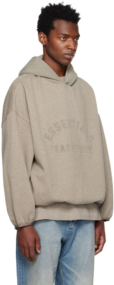 Суитчър Fear of God Core Collection Nylon Fleece Hoodie Heather Grey/Dust Сиво | 202SU244311F, 1