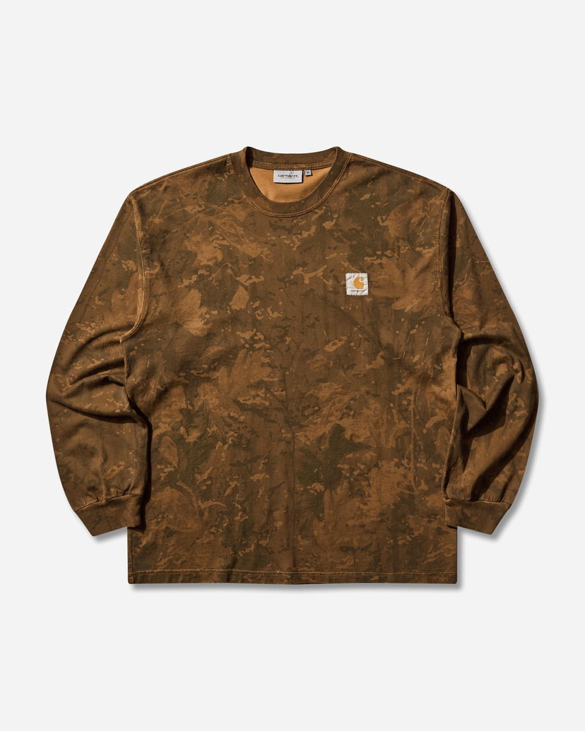 Тениска Carhartt WIP Camo Combi Garment Dyed Longsleeve T-Shirt Кафяво | I035858 3G1GD