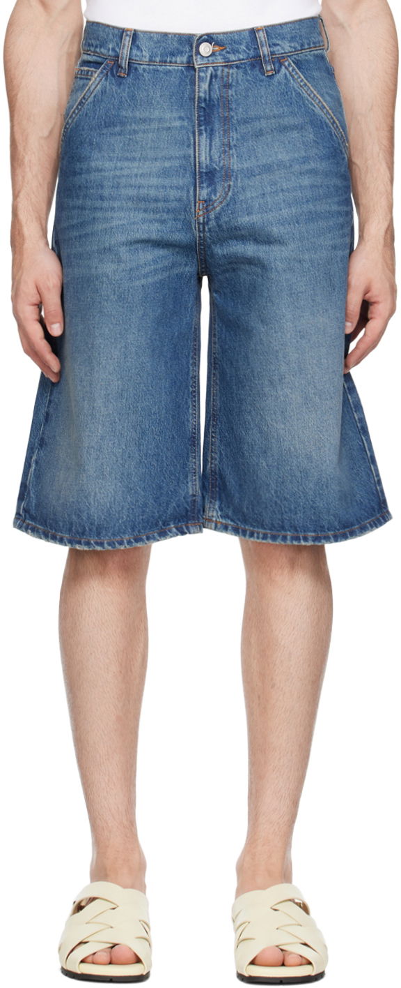 Къси панталони Coperni Coperni Knee-Length Denim Shorts Синьо | COPP86252MEN