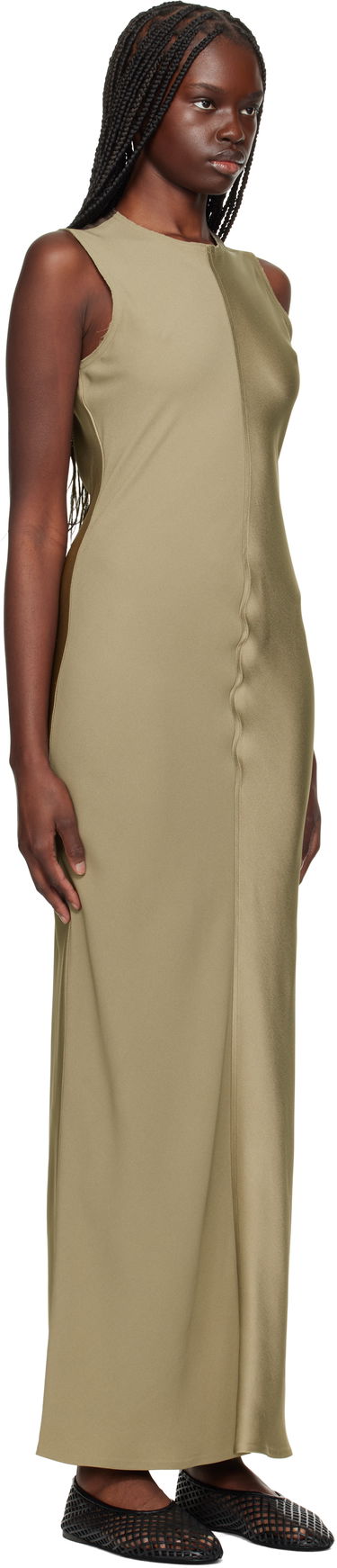 Pокля AMI AMI Paris Straight Maxi Dress Черно | FDR366.AC0014, 4
