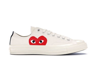 Кецове и обувки Converse Comme des Garcons x Chuck 70s Low "PLAY" Бяло | 150207C, 0