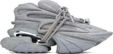 Кецове и обувки Balmain Balmain Unicorn Low Fleece Print Сиво | EM1VJ309KFCT, 0