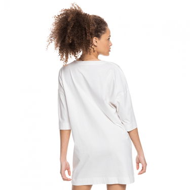 Тениска Roxy Women's White Graphic T-Shirt Dress Бяло | ERJZT05274-WBK0, 2