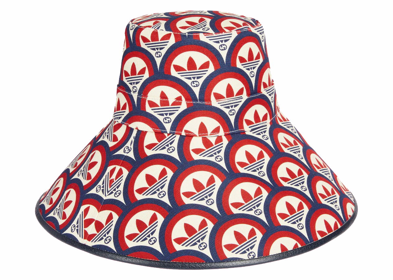 Шапка Gucci adidas x Wide-Brimmed Hat Red/Blue Многоцветен | ‎696482 4HAQF 6468, 0