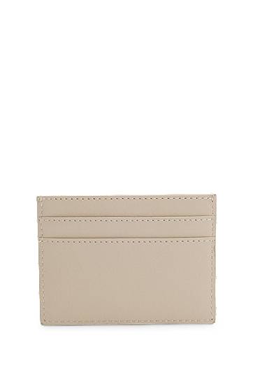 Портфейл BOSS Ariell leather card holder and key ring gift set Бежово | 50558140, 1