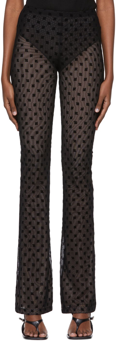 Панталони MISBHV Sheer Flocked Trousers Черно | 022W315, 0