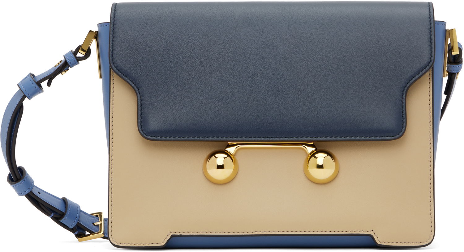 Чанта през рамо Marni Marni Trunkaroo Medium Leather Shoulder Bag Бежово | SBMP0195U1 P6948, 0