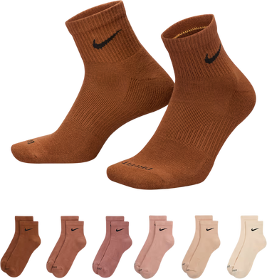 Чорапи Nike Everyday Plus Cushioned Ankle Socks 6 Pairs Бежово | SX6899-904, 2