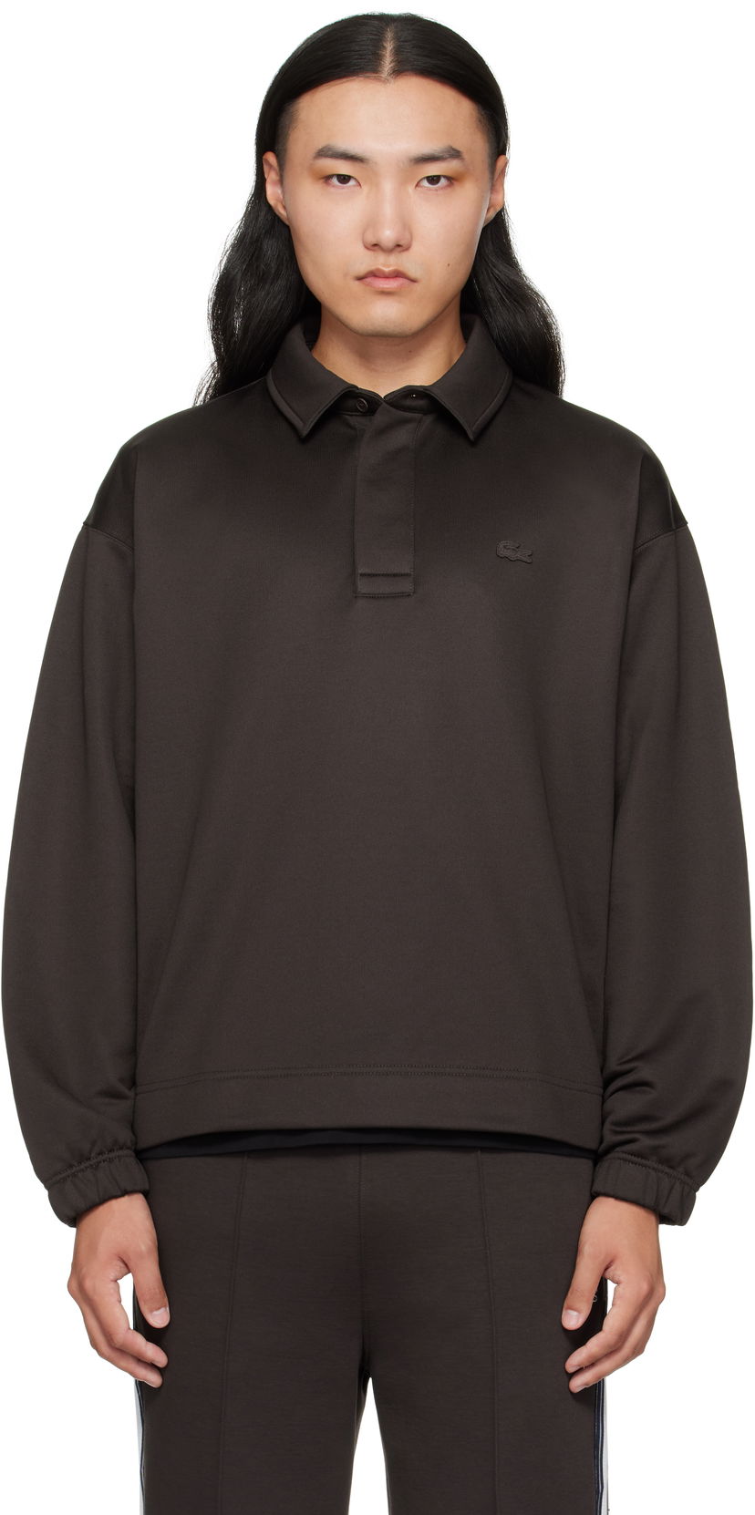 Поло тениска Lacoste Lacoste Tier 0-1 Polo Shirt Кафяво | SH5887_SKB