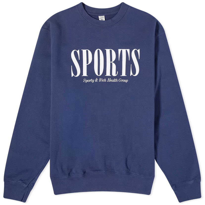 Пуловер Sporty & Rich Sports Crew Sweat Тъмно синьо | CR872NA