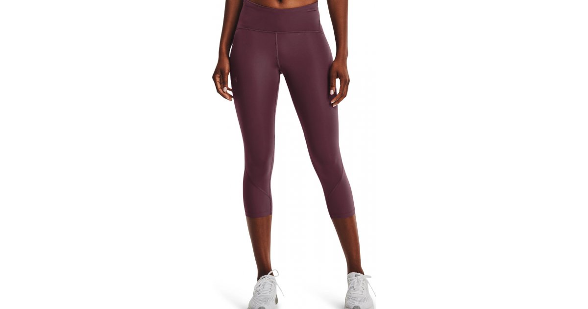 Клинове Under Armour Under Armour Fly Fast 2.0 HeatGear Cropped Leggings Бургунди | 1356180-554, 1