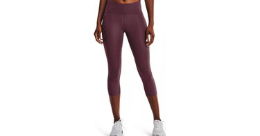 Клинове Under Armour Under Armour Fly Fast 2.0 HeatGear Cropped Leggings Бургунди | 1356180-554, 1