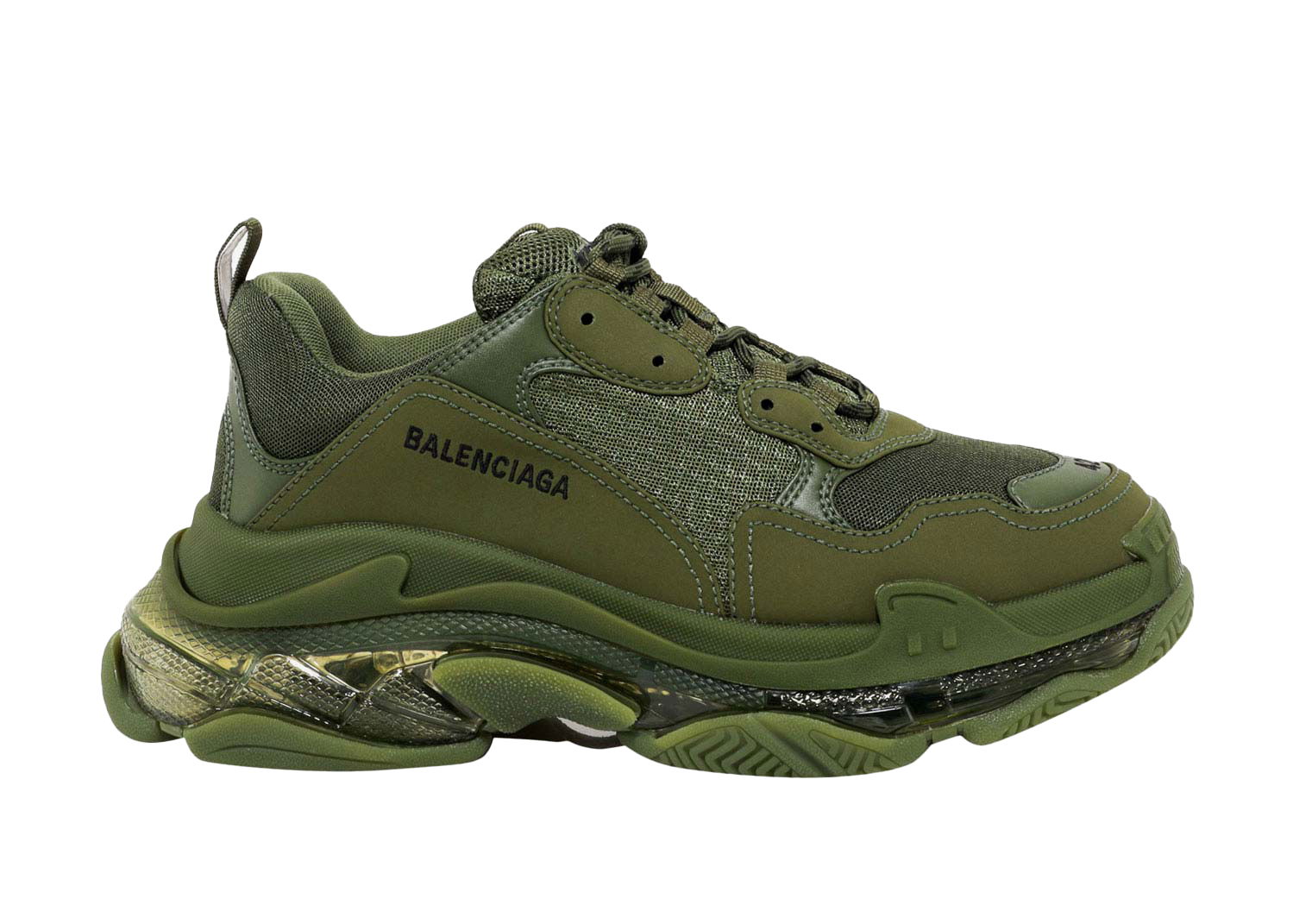 Кецове и обувки Balenciaga Triple S Clear Sole Dark Green Зелено | 541624W2GA12325, 0