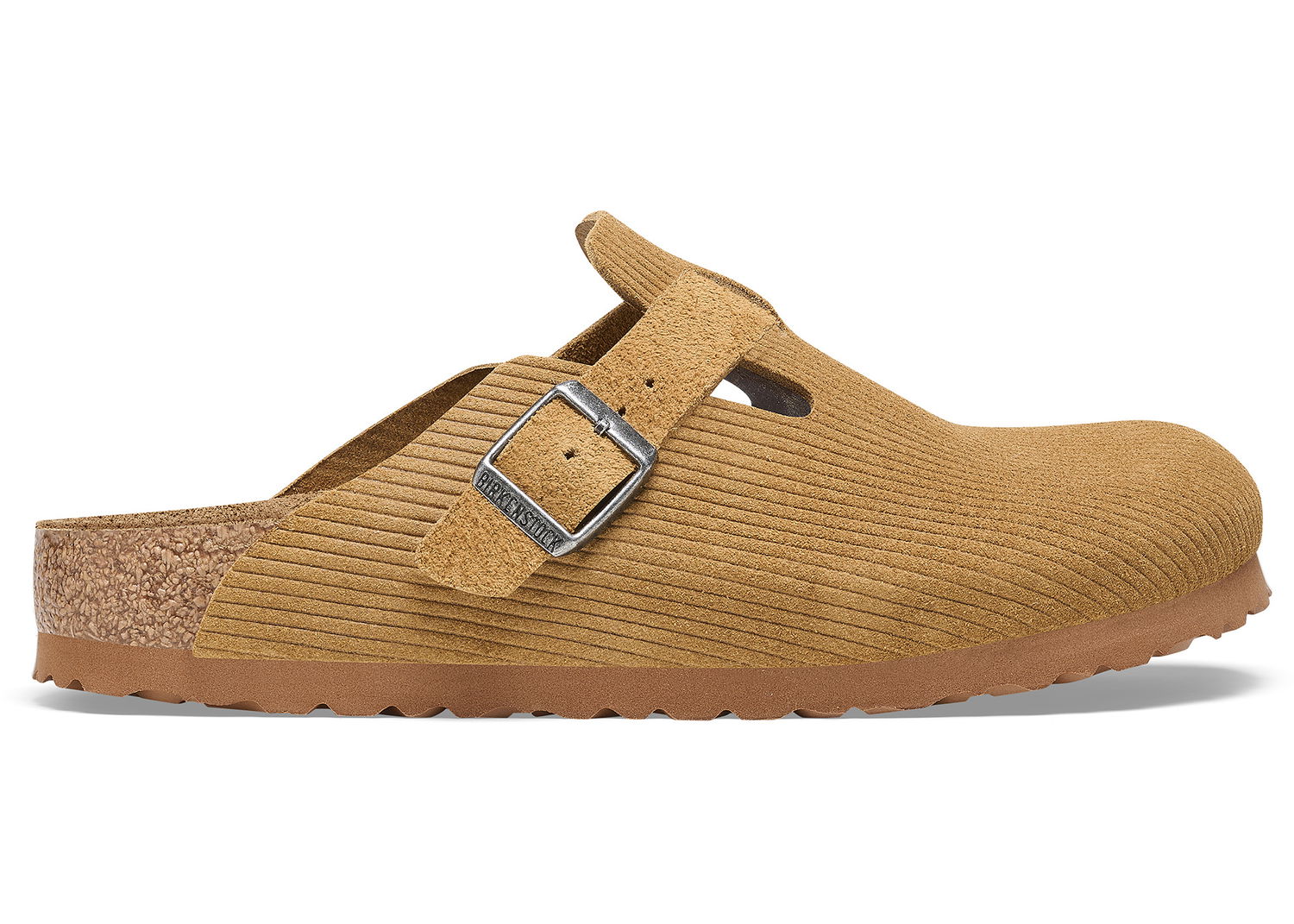 Кецове и обувки Birkenstock Boston Embossed Corduroy Suede Cork Brown Кафяво | 1025647/1025668, 0