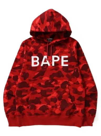 Суитчър BAPE Color Camo Pullover Hoodie Червено | 1H20-114-006