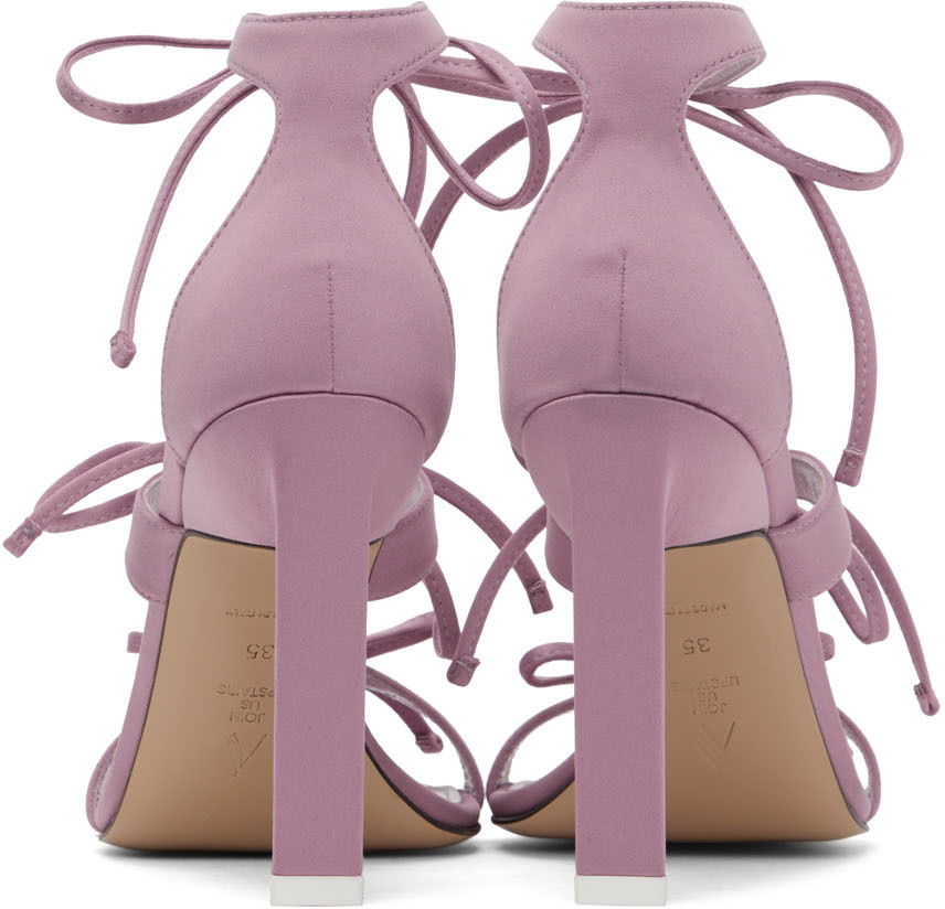 Аксесоари The Attico Attico Aria Lace-Up Heeled Sandals Лилаво | 227WS518 V015, 1