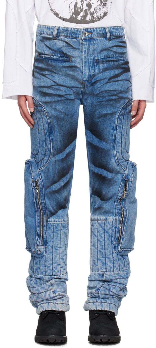 Карго панталони Who Decides War Raised Window Cargo Pants Синьо | 1120900008SS24, 0