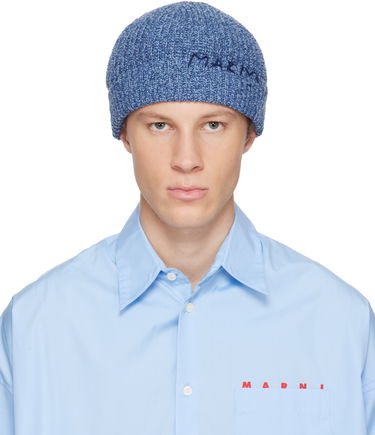 Шапка Marni Ribbed Wool Beanie Синьо | CLMC0173Q0 UFH301, 0