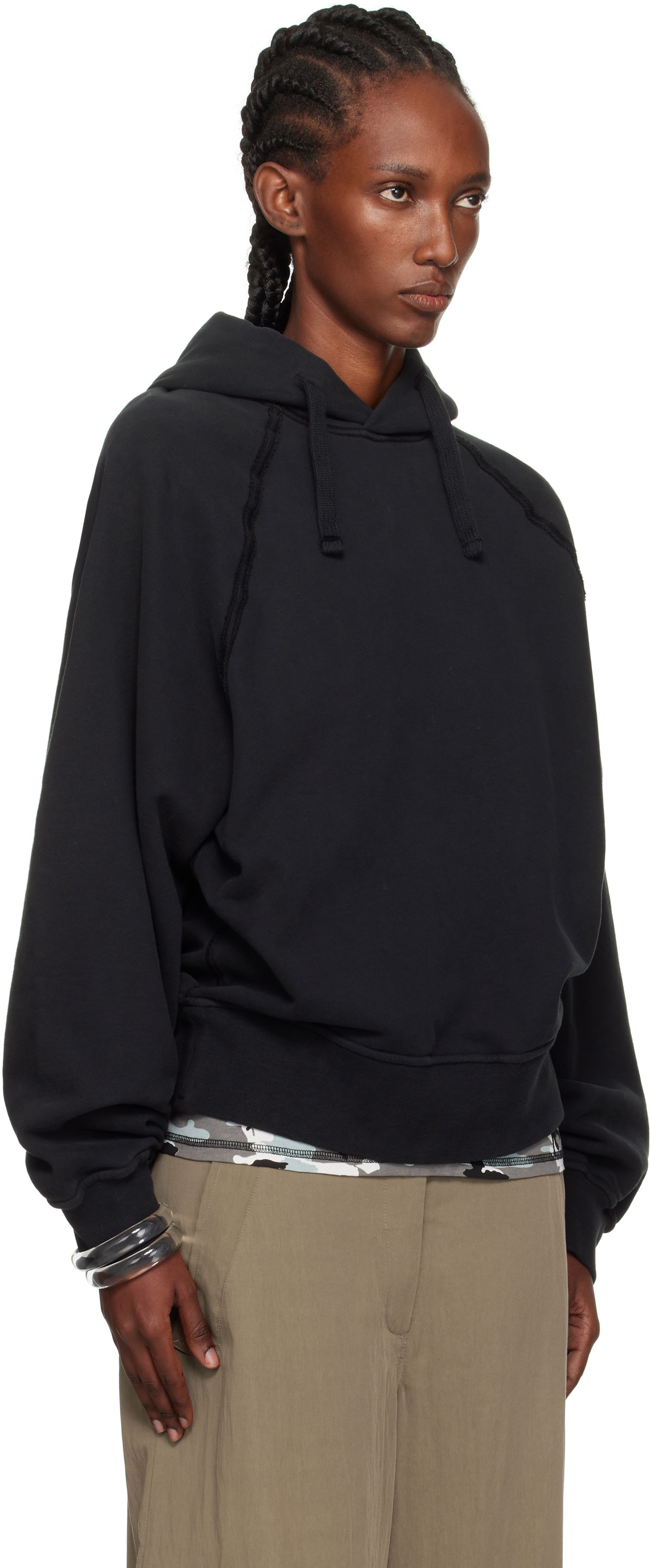 Суитчър Stone Island Brushed Organic Cotton Fleece Hoodie Черно | K2S15 6100023 S0A20, 1