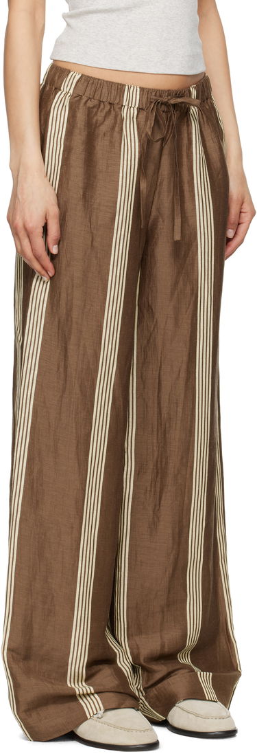 Панталони rag & bone rag & bone Olivia Linen Trousers Кафяво | WAW25S70219321, 1