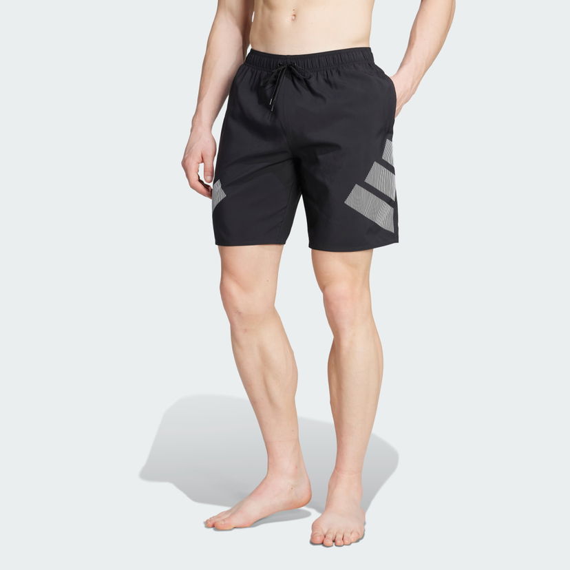 Бански adidas Performance Big Bars Swim Shorts Черно | JM3959