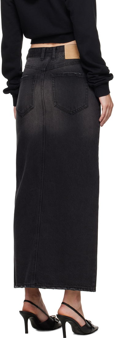 Пола We11done We11done Washed Denim Maxi Skirt Черно | WD-DS2-24-373-W-BK, 2