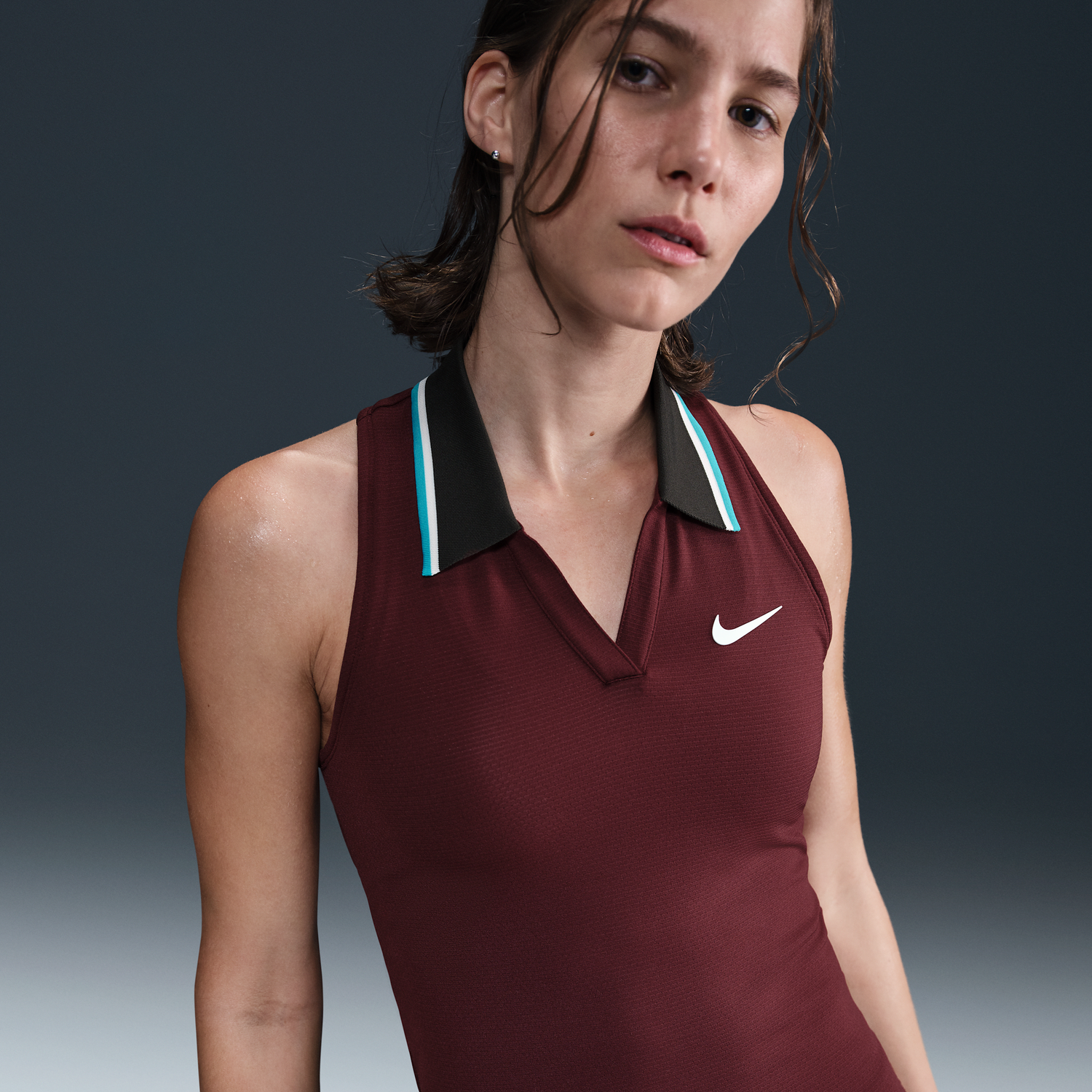 Pокля Nike NikeCourt Slam Dri-FIT Tennis Tank Бургунди | FZ6752-619, 0