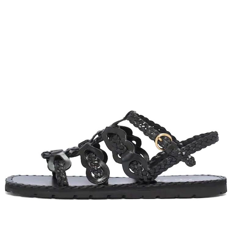 Кецове и обувки Prada Braided Leather Sandals Черно | 1X186M_027_F0002_F_A015