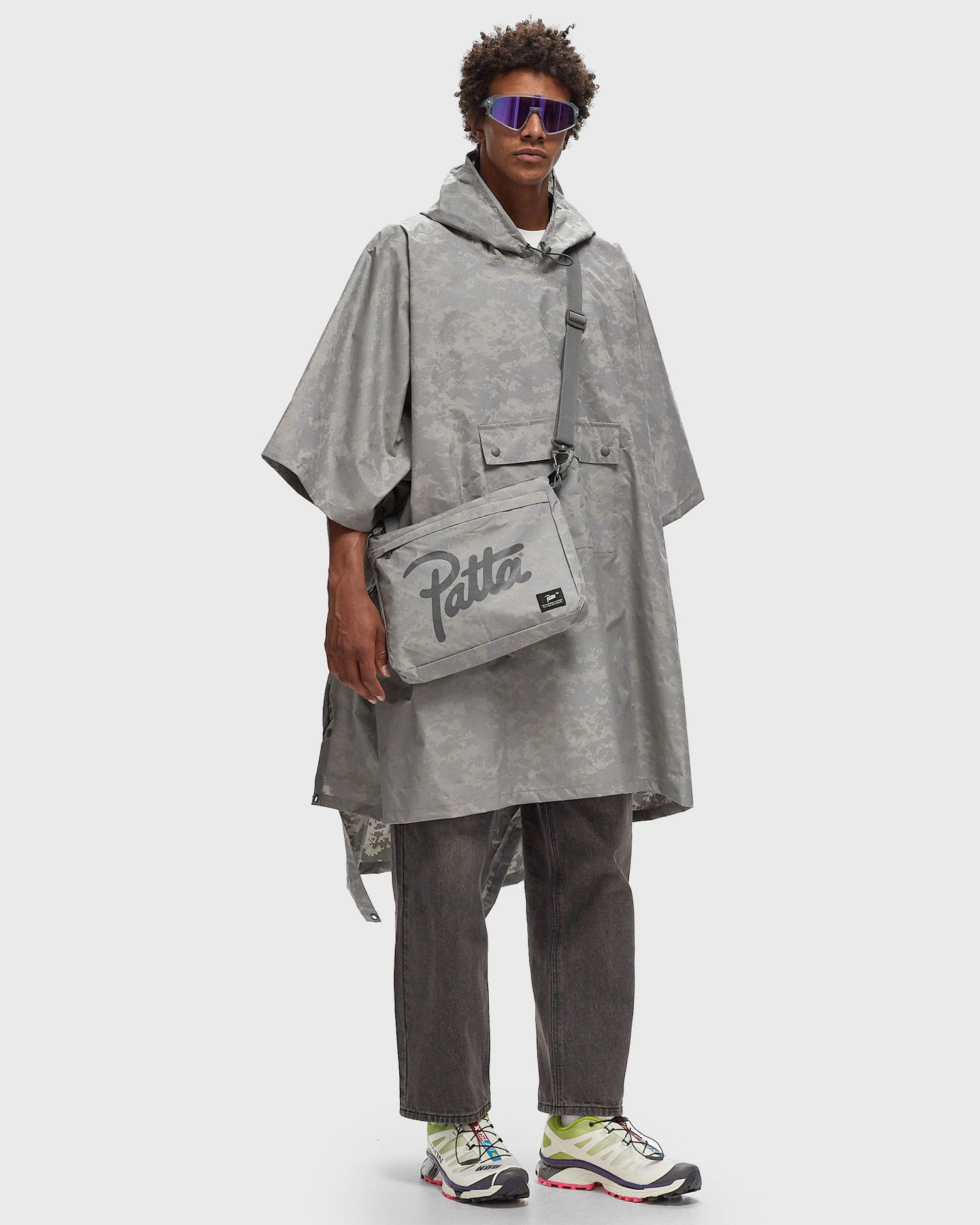 Ветровка Patta Digi Camo Poncho and Shoulder Bag Set Windbreaker Сиво | POC-AW24-4500-361-0023-019, 1
