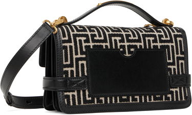 Чанта през рамо Balmain Balmain B-Buzz 24 Canvas and Leather Bag Черно | EN1DA829TJGH, 2