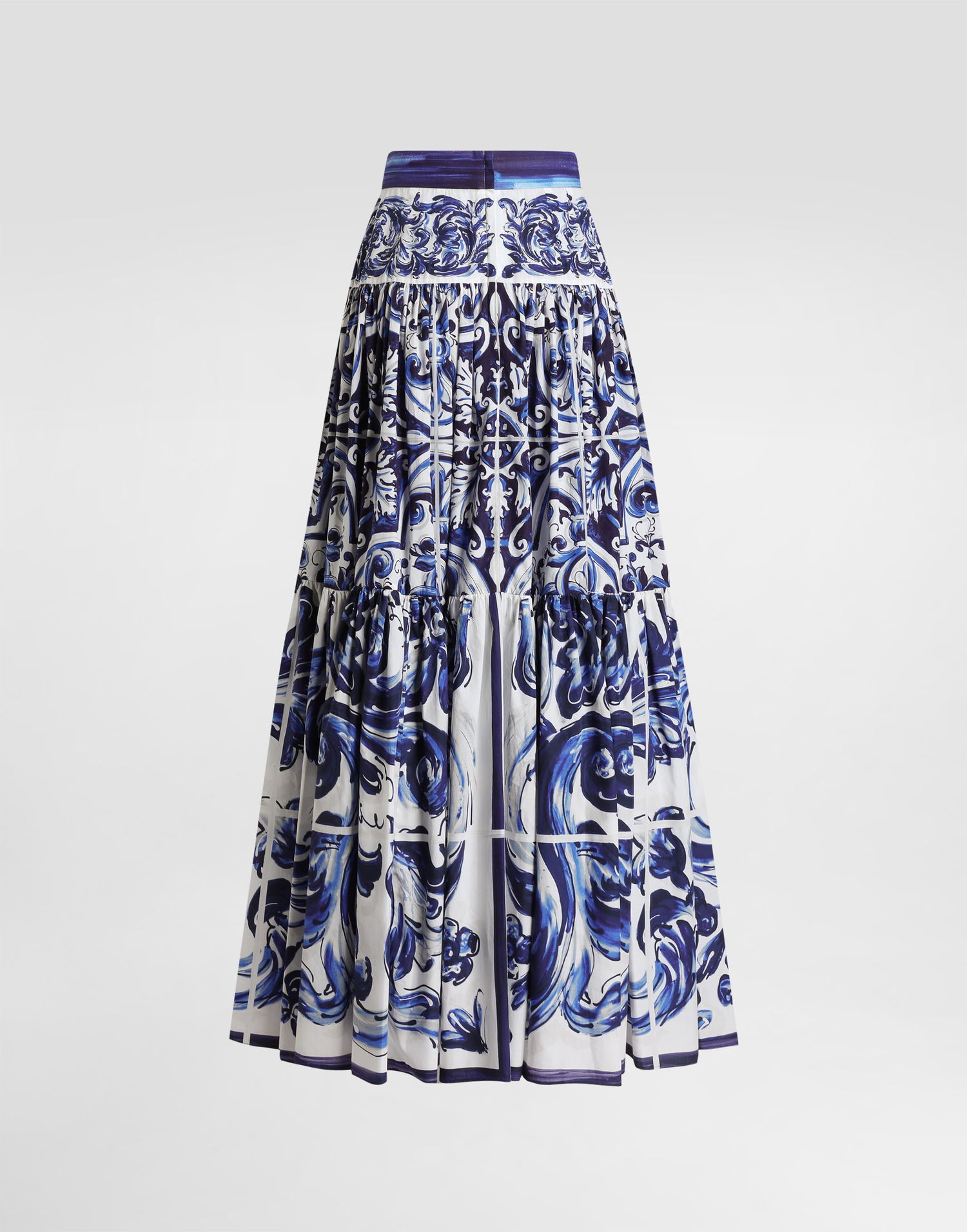 Пола Dolce & Gabbana Majolica-print Long Poplin Skirt Многоцветен | I4O20WFI5JKHB5DQ, 1