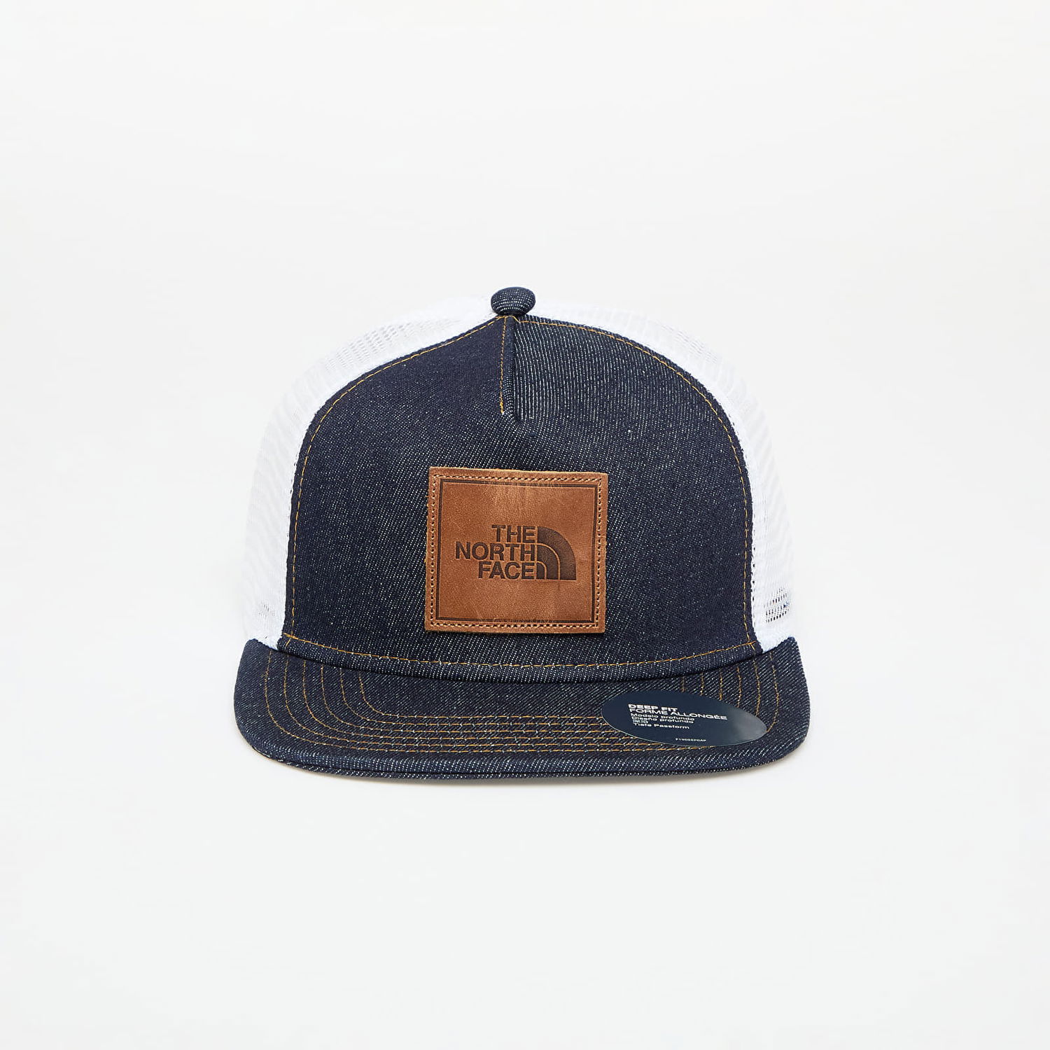 Шапка с козирка The North Face The North Face Half Dome Trucker Denim Leather Patch Cap Синьо | NF0A8BMEBM71, 0