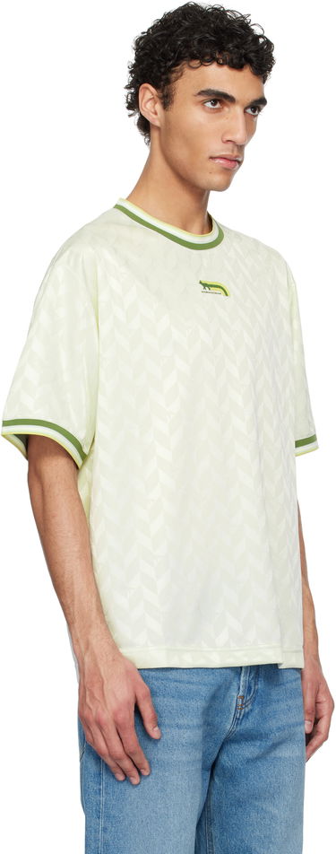Тениска MAISON KITSUNÉ Maison Kitsuné Jacquard Flash Fox Oversize T-Shirt Бежово | OM00118KJ7021, 1