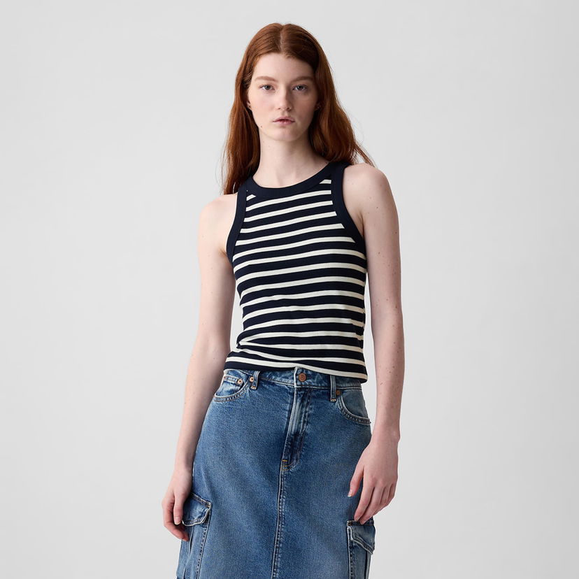 Потник GAP Modal Rib Halter Navy White Stripe Черно | 878220-03