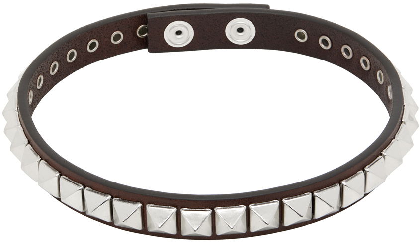 Колани Maison Margiela MM6 Maison Margiela Studded Choker Кафяво | SM7UU0035 SY1634, 0