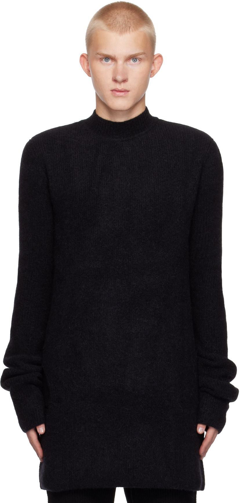 Пуловер Rick Owens Alpaca Knit Sweater Черно | RR02D6695 KWP