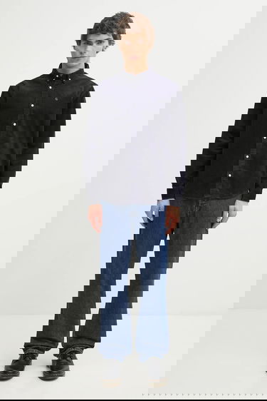 Риза Carhartt WIP Long Sleeve Madison Corduroy Shirt Regular Fit Button-down Collar Тъмно синьо | I029958.0FHXX, 4