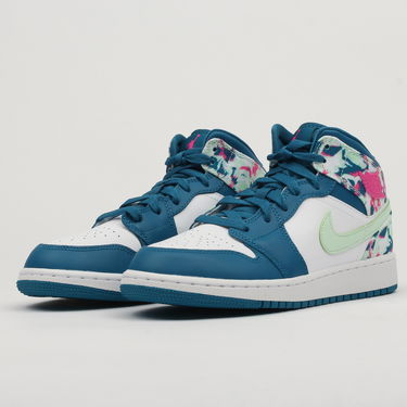 Кецове и обувки Jordan Air Jordan 1 Mid ''Paint Stroke'' GS Тюркоазено | 555112-300, 1