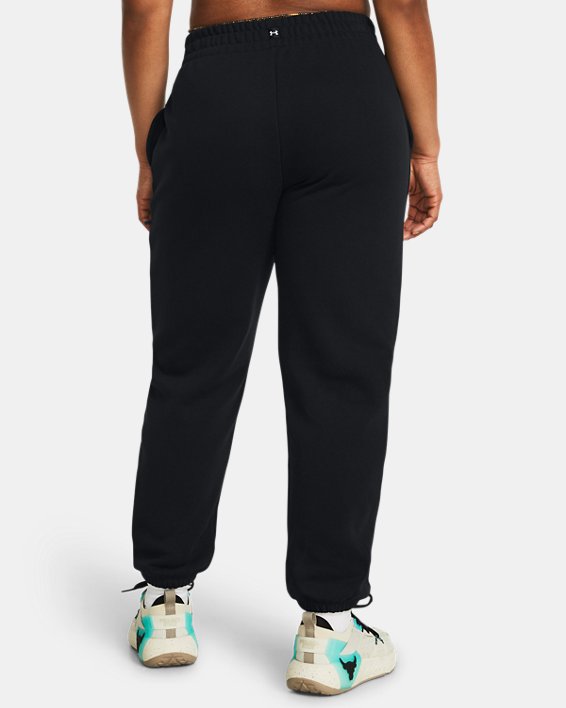 Панталони и дънки Under Armour Project Rock Heavyweight Hose aus French-Terry für Damen Schwarz / Violett Ace / Schwarz Черно | 1383305-001, 1