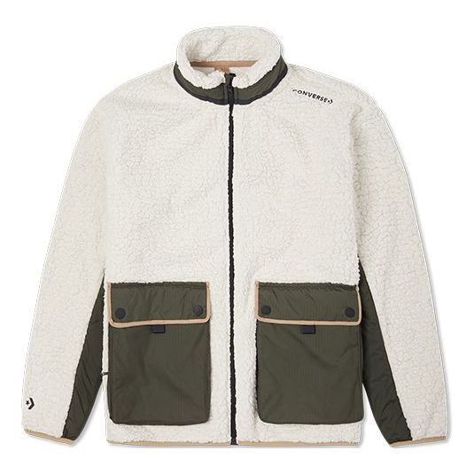 Яке Converse Converse Retro Contrast Stitch Sherpa Jacket Бяло | 10021937-A05