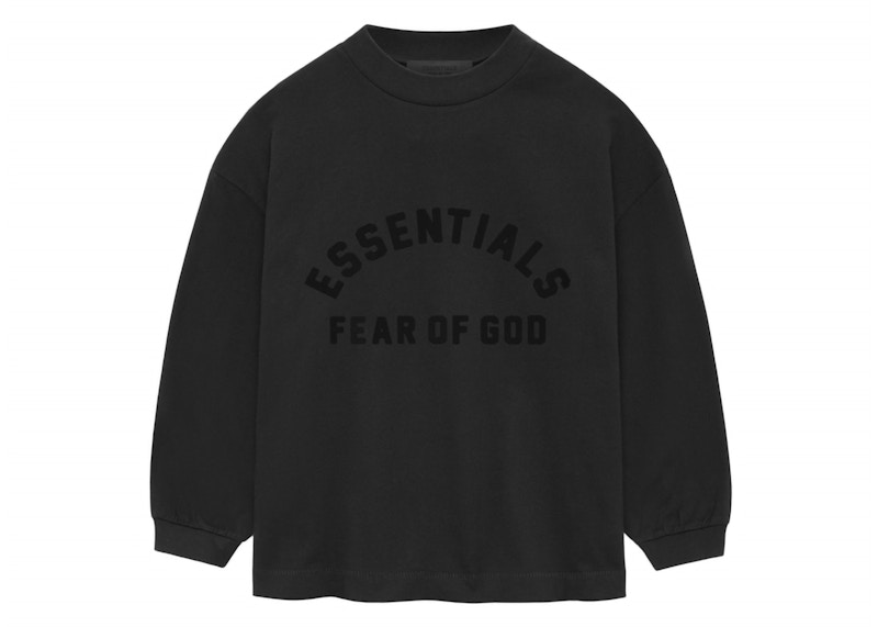 Суитчър Fear of God Kids Long Sleeve Tee Essentials Core Collection Черно | 785SU241020K, 0
