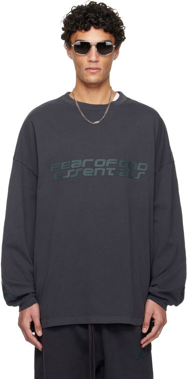 Тениска Fear of God Fear of God ESSENTIALS Holiday 90s Long Sleeve T-shirt Сиво | 125HO254571F, 0