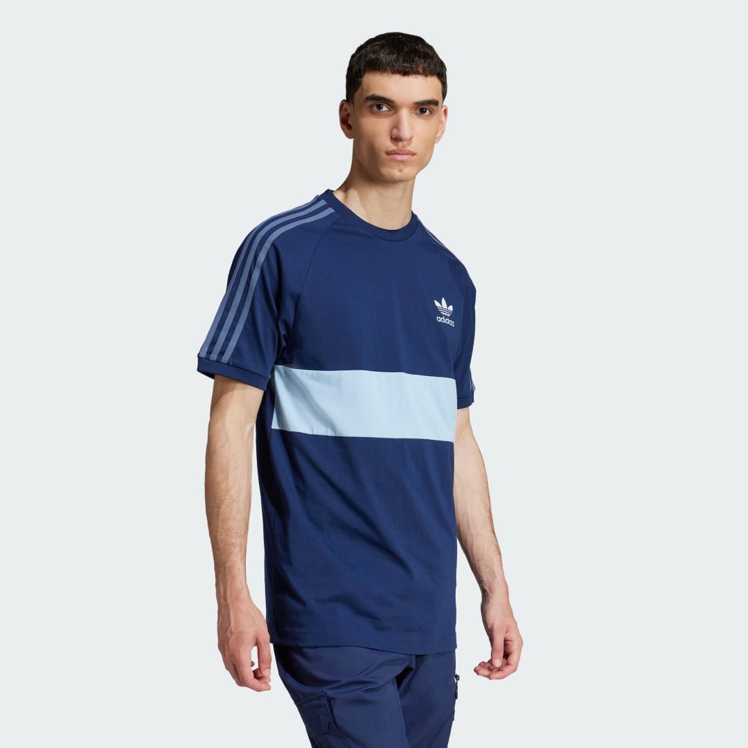Тениска adidas Performance 3-Stripes Panel T-Shirt Синьо | JD4276, 0