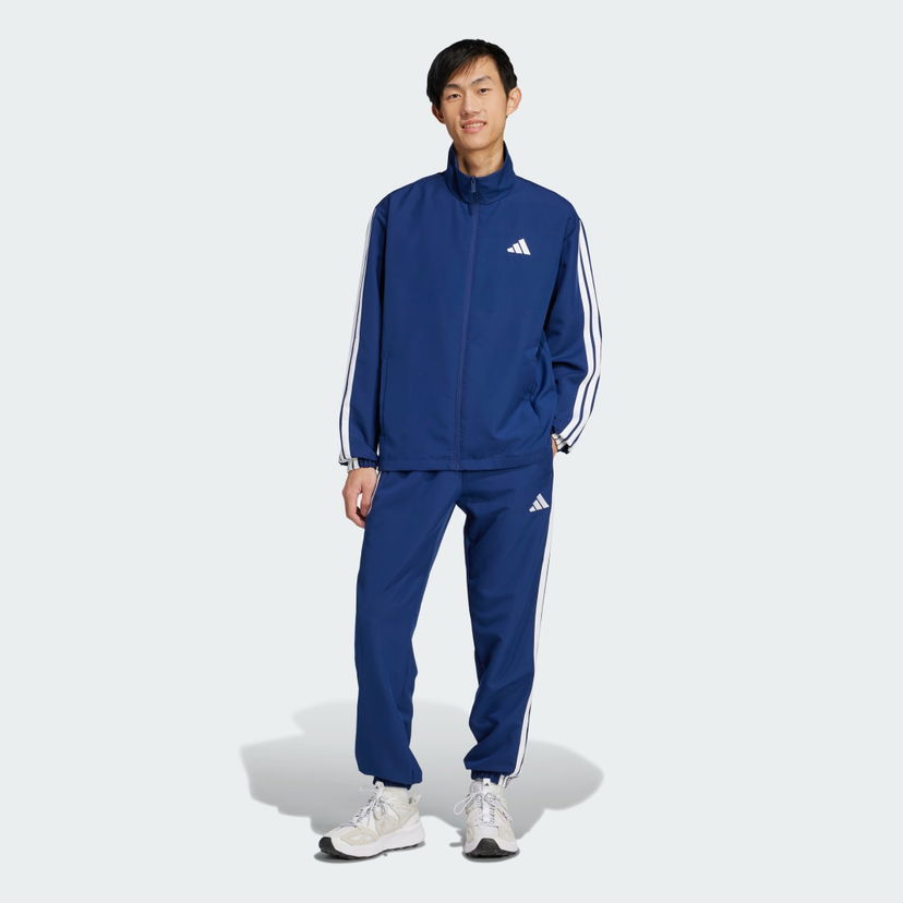 Комплект adidas Performance 3-Stripes Woven Tracksuit Синьо | JC5391