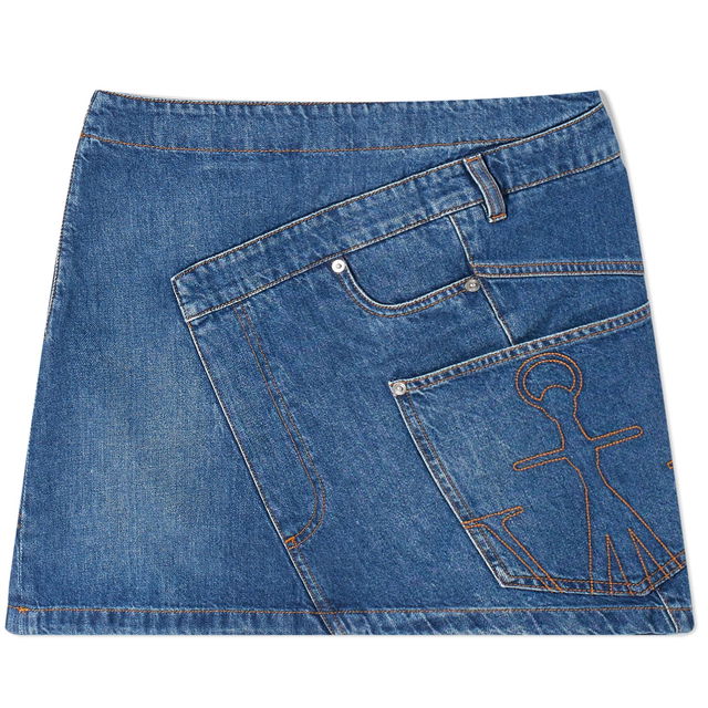 JW Anderson Twisted Denim Mini Skirt